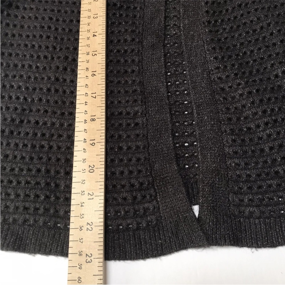Akemi + Kin Anthropologie Open Front Cardigan Sweater Sweater Gray One Size - Picture 8 of 9